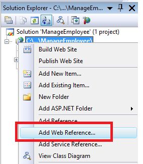 add web reference